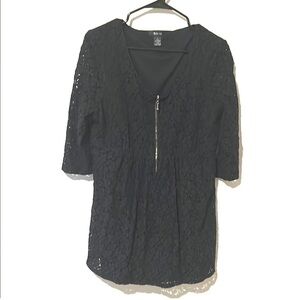 Style & Co Size L Black Lace Whimsical Dress